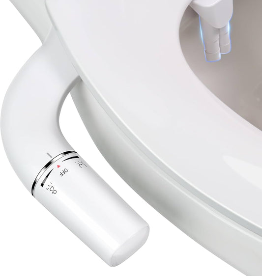 "PENDEJATO Retractable Bidet Attachment for Toilet – Adjustable Water Pressure, Dual Nozzle, Minimalist Design with Rotatable Handle. PENDEJATO Ultra-Slim Bidet – Sleek Non-Electric Design with Adjustable Cold Water & Retractable Nozzles.