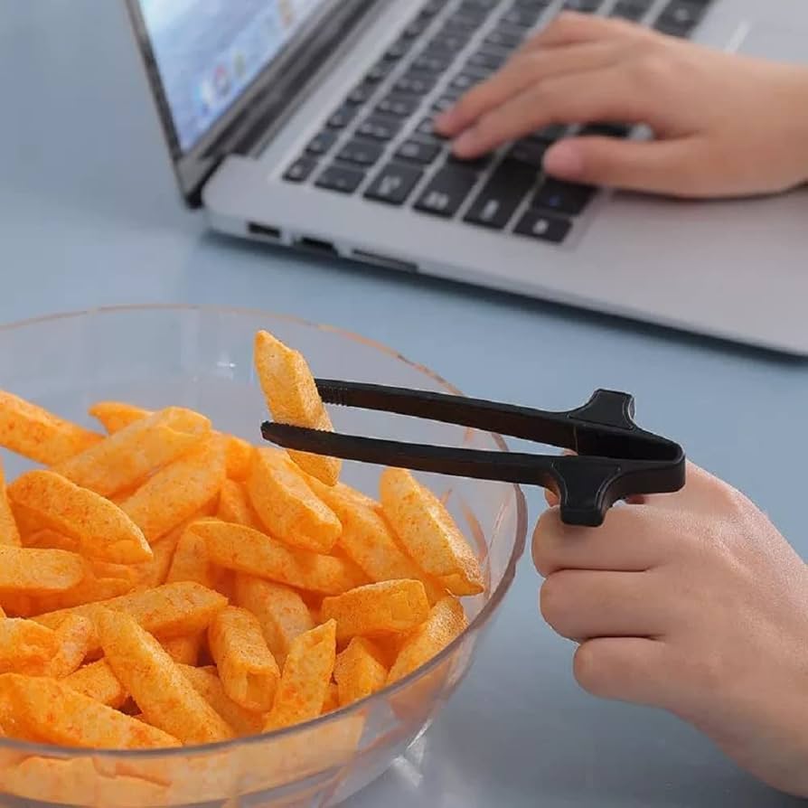 "Finger Chopsticks: The Ultimate Snack Adventure Awaits!"