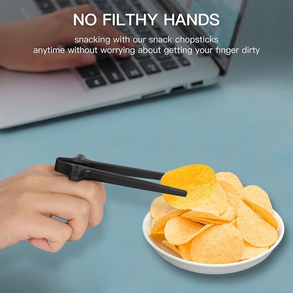 "Finger Chopsticks: The Ultimate Snack Adventure Awaits!"