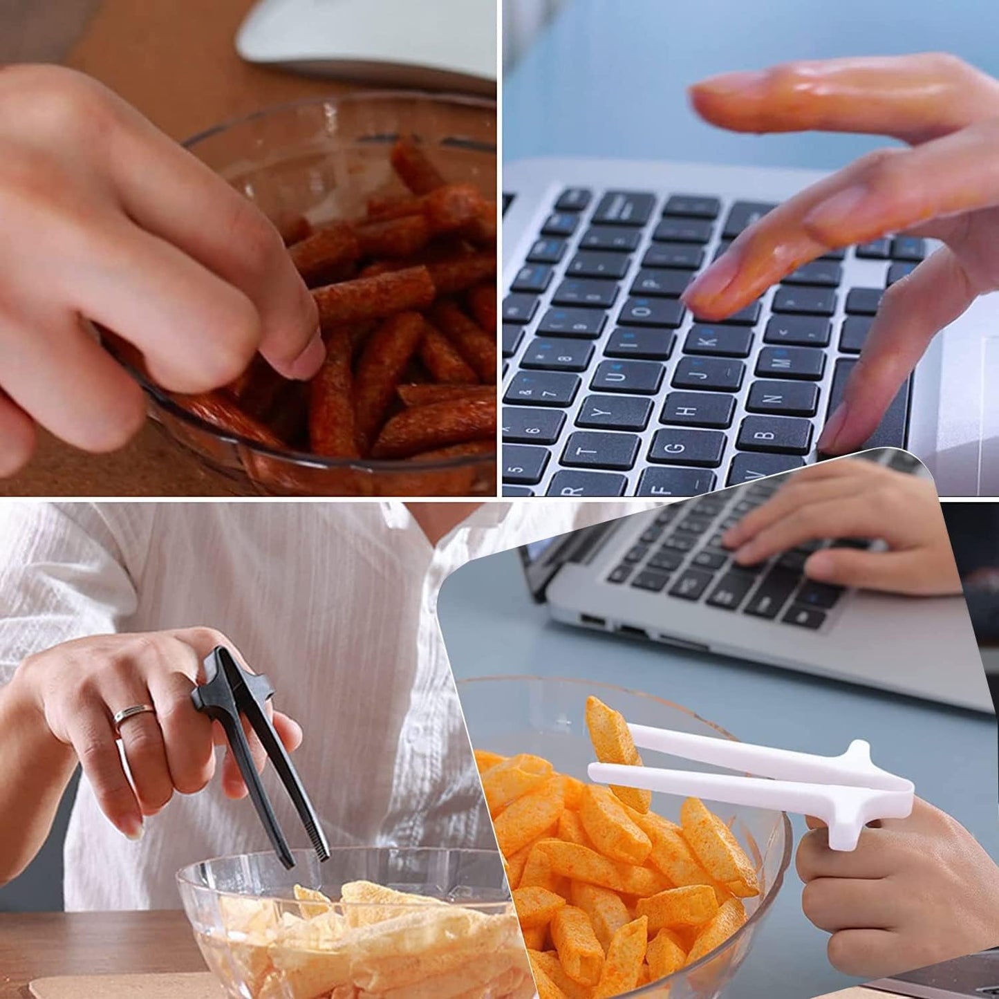 "Finger Chopsticks: The Ultimate Snack Adventure Awaits!"